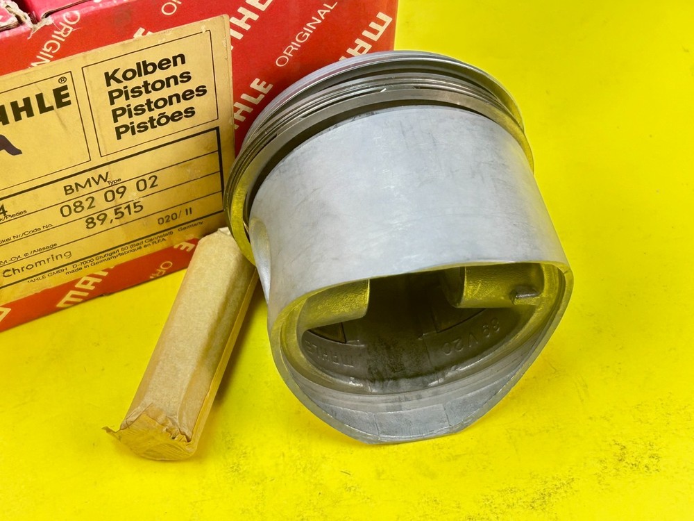 BMW E10 E21 E12 E9 E6 E10 Mahle Piston Set Kolben 2nd OS 89.50 mm 0820902 NOS
