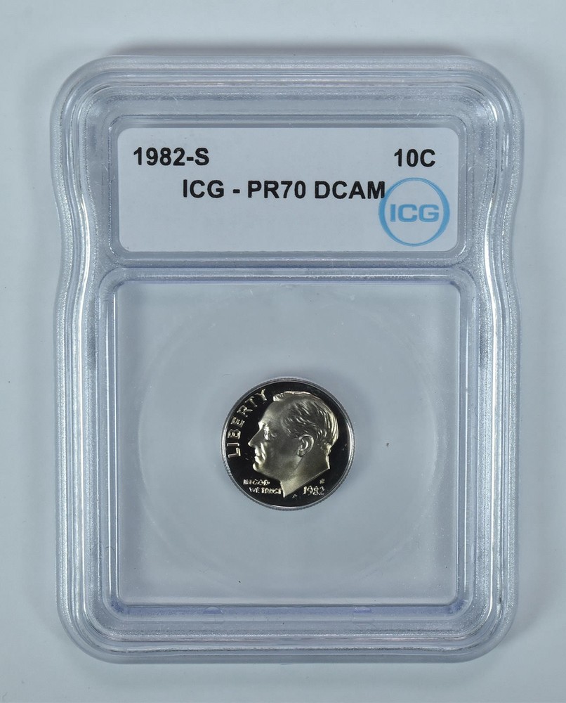 1982-S Roosevelt Dime PR70 DCAM ICG
