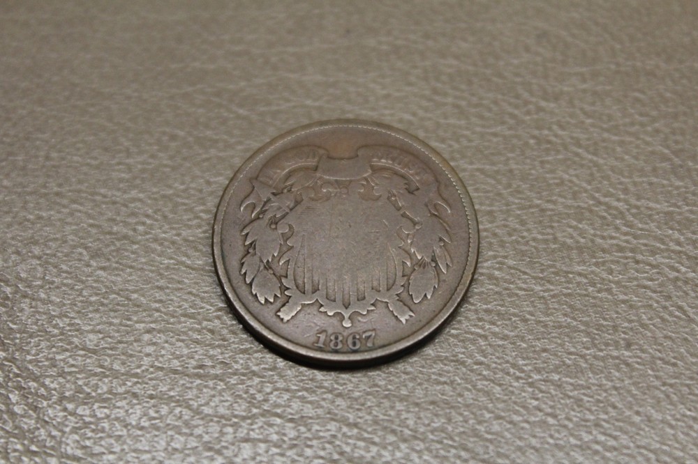1867 US TWO CENT COIN *USED*