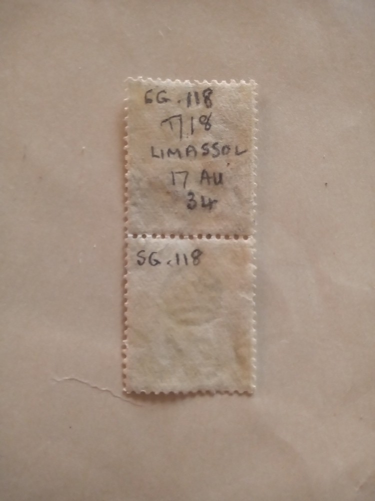 1934 KGV CYPRUS LIMASSOL TYPE 18 POSTMARK CANCEL