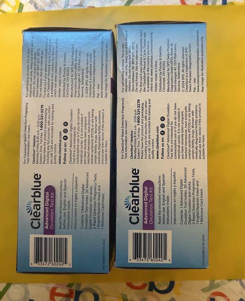 2Pk Advanced Digital Ovulation Tests Kit 30+2 exp 5/2027 and 12/2026