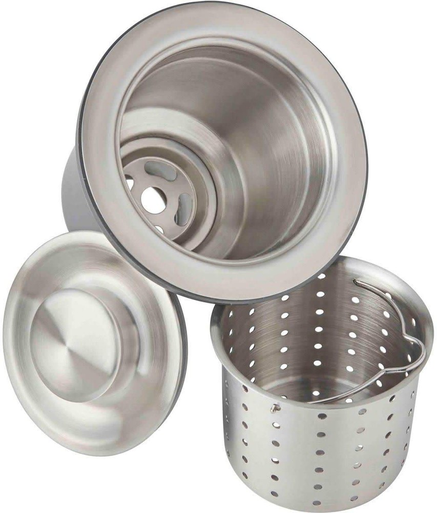 3-1/2" Drain Fitting with Deep Strainer Basket for Kitchen Sinks - Durable & Eff