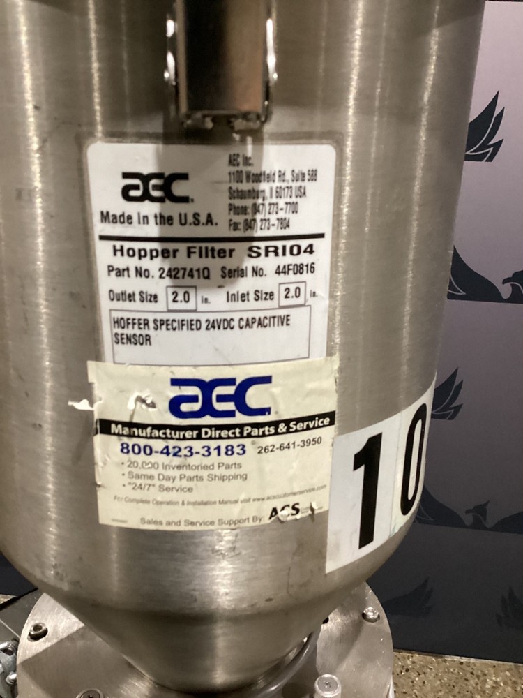 AEC WHITLOCK SRI04 Hopper Filter / Vacuum Receiver USED