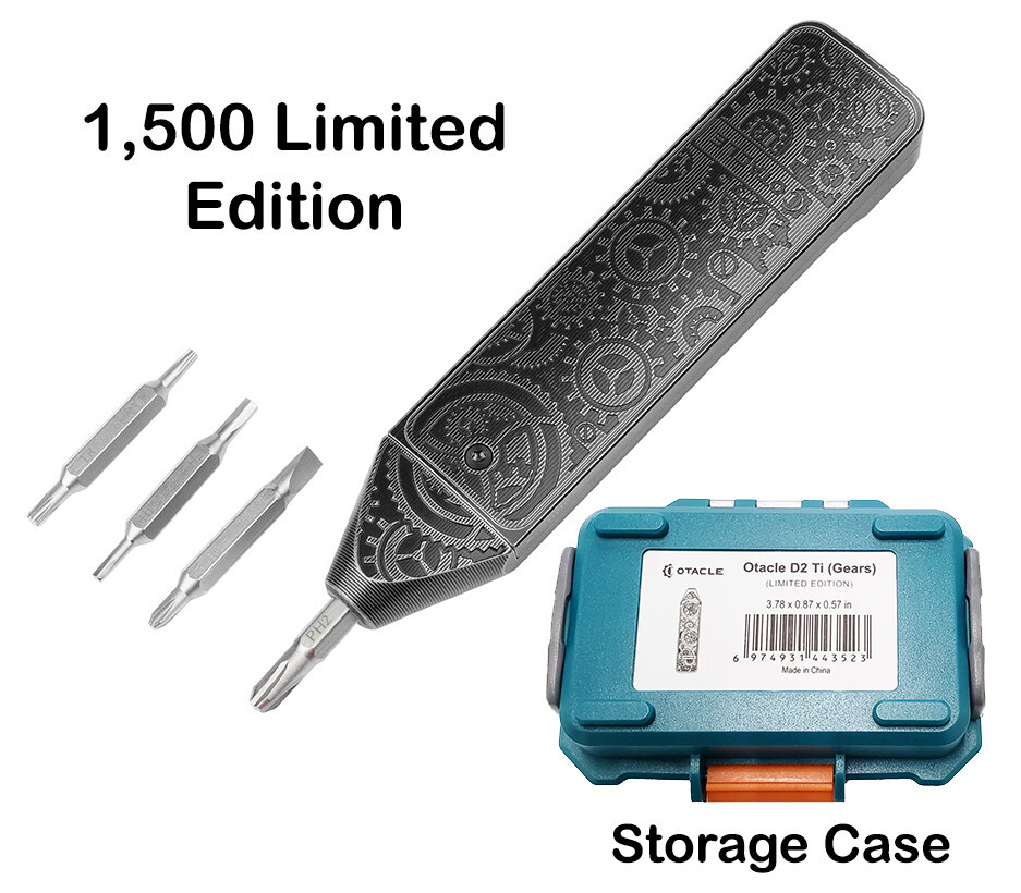 Olight Otacle D2 Ti Gears Multi-Bit Driver w/Fidget Slider & Gear Etching Limite