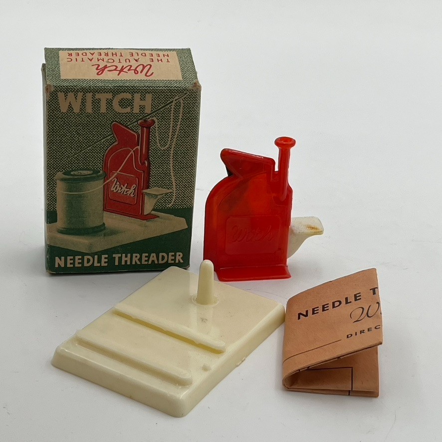 Vintage Witch Automatic Needle Threader w/ instructions & Box Germany Crafter