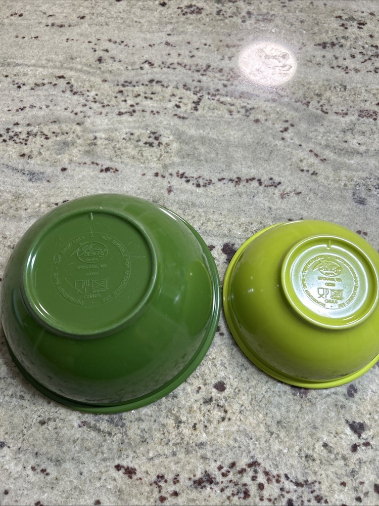 Zak Designs Melamine Mixing Bowl Set 2 Nesting Green