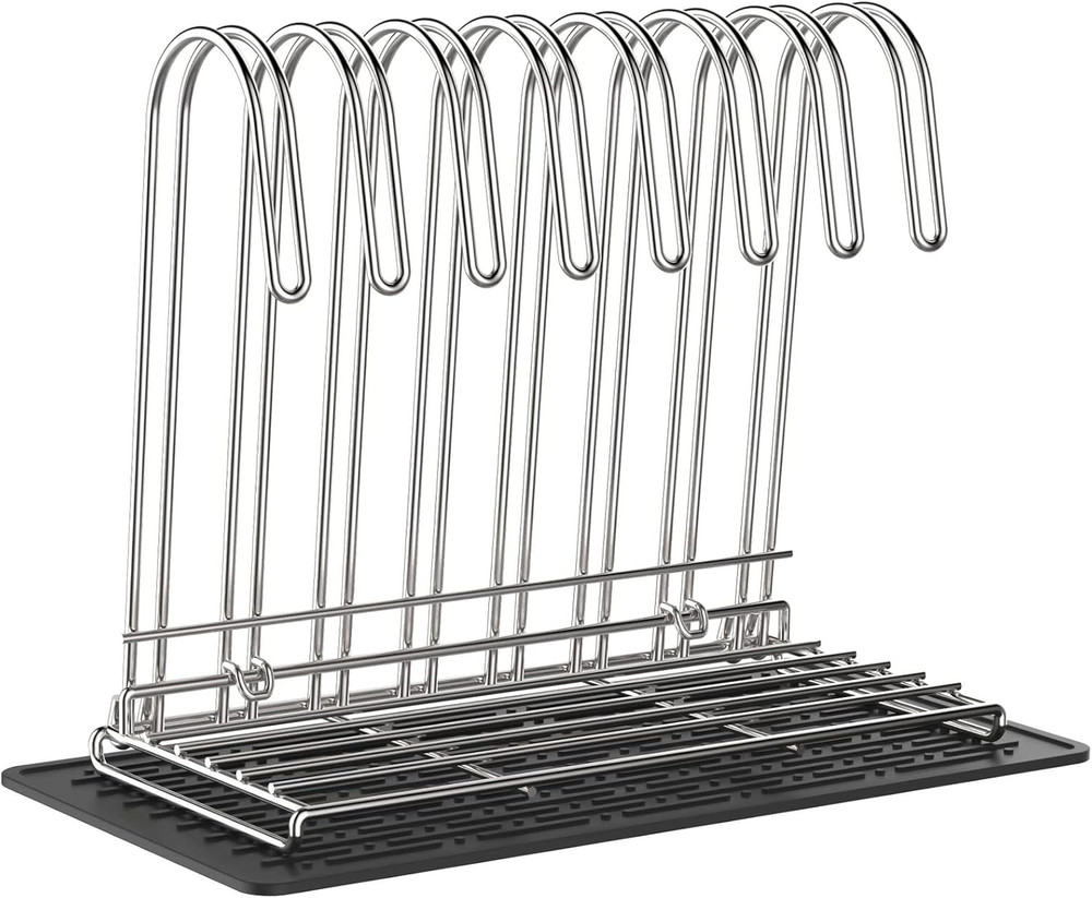 Reusable Bag Rack with Cup Drying Mat,Plastic Bag Dryer Rack Dish Drying,Coll...