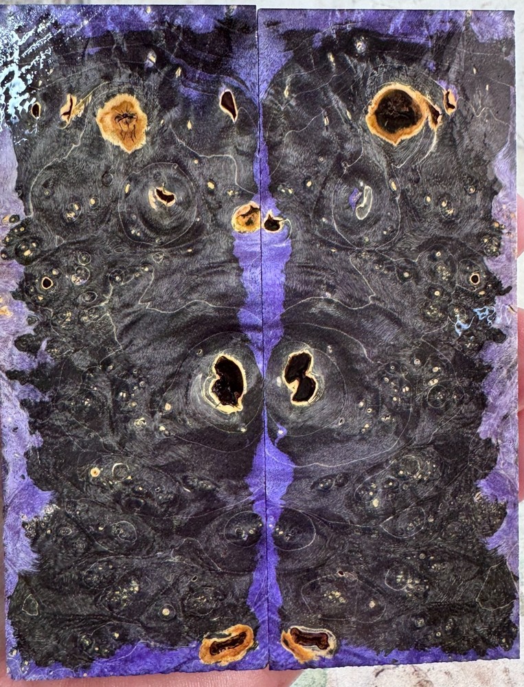 Stabilized Box Elder Burl Knife Scales | OVERSIZED | SBEB 1121