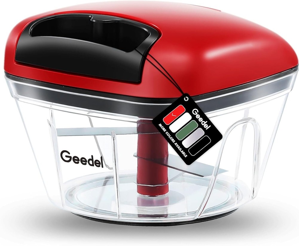 Manual Food Processor Vegetable Chopper, Pull Chopper with String, Food Chopper