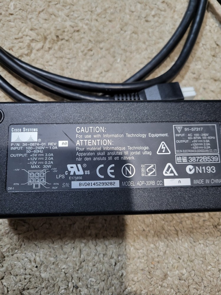 Cisco Systems AC Adapter Model 34-0874-01