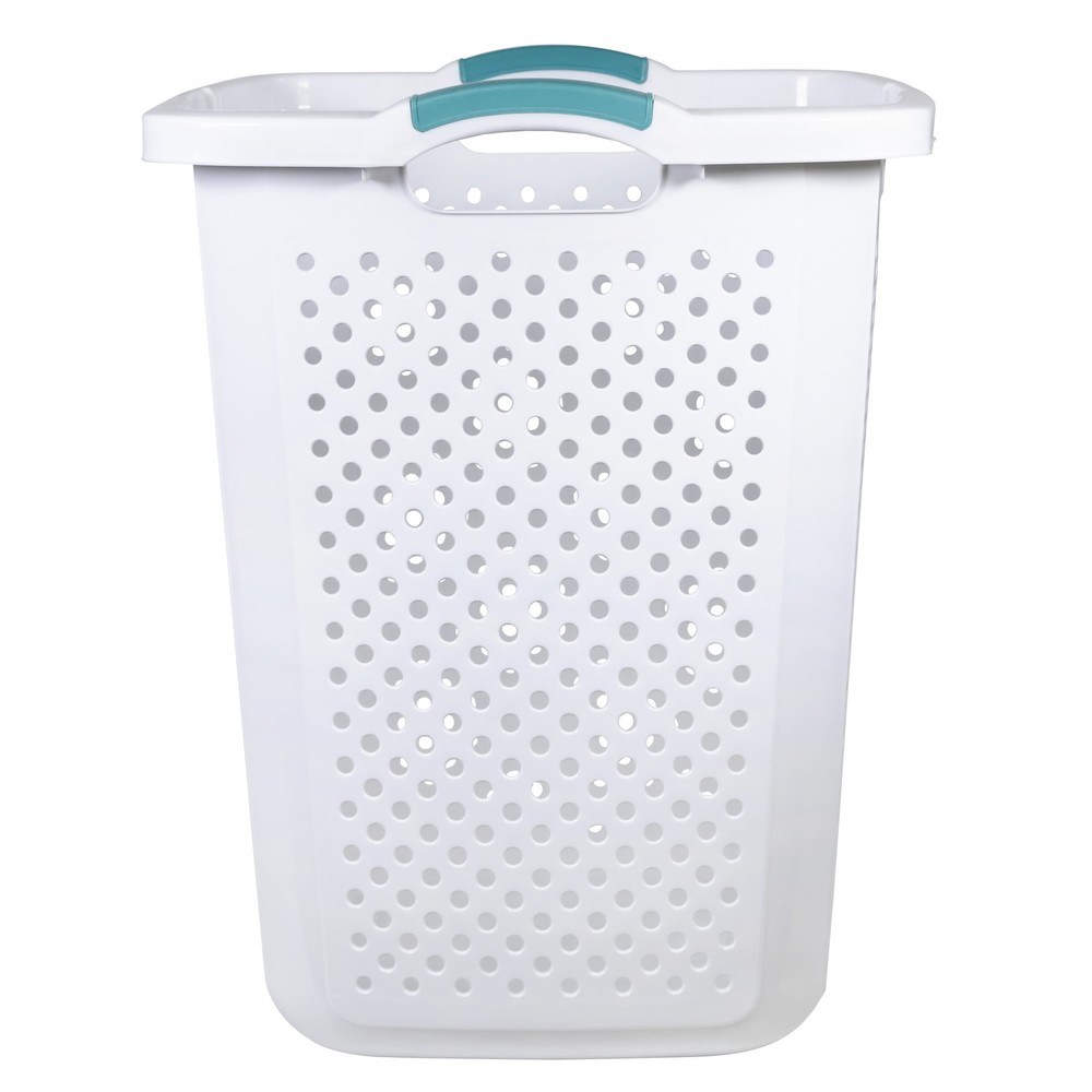 Home Logic Plastic Laundry Hamper – Durable, 2.5 Bushel Capacity, White