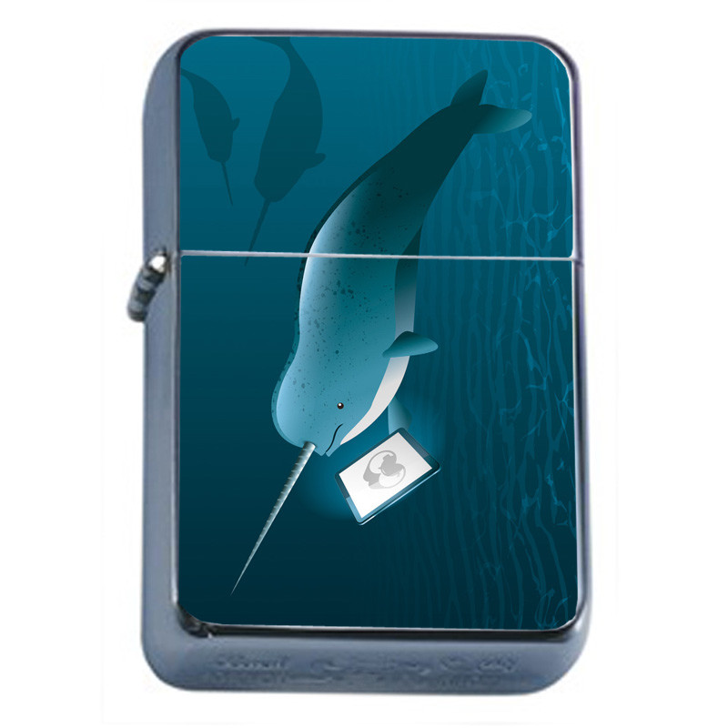 Narwhals D3 Flip Top Oil Lighter Wind Resistant