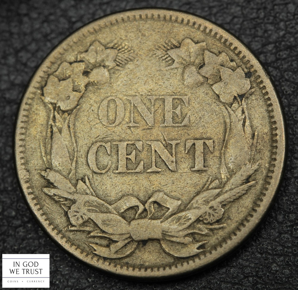 1858 Large Letters Flying Eagle Cent 1C