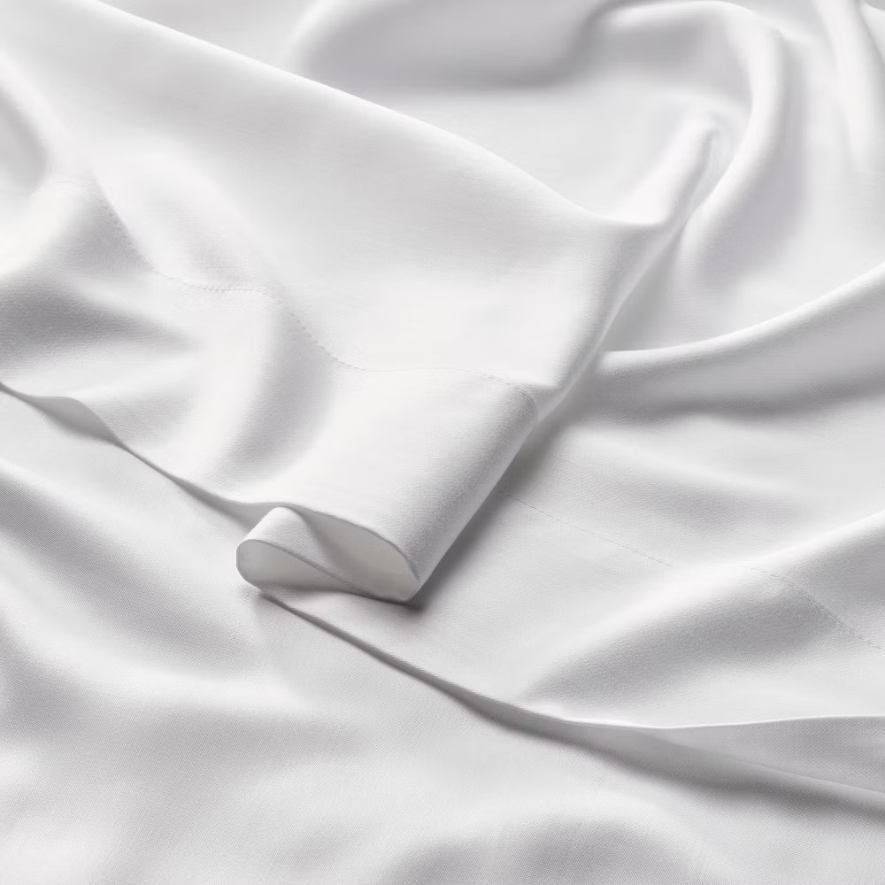 Queen 400 Thread Count Rayon from Bamboo Sheet Set White - Casaluna