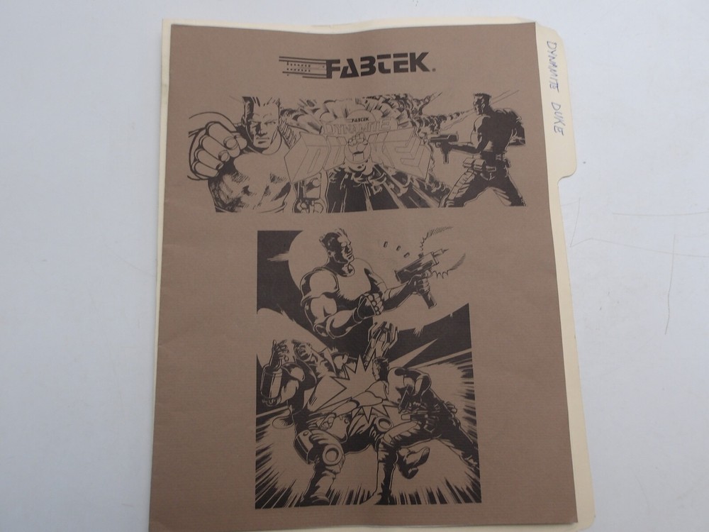 Fabtek- Dynamite Duke-  Game Manual -NOS
