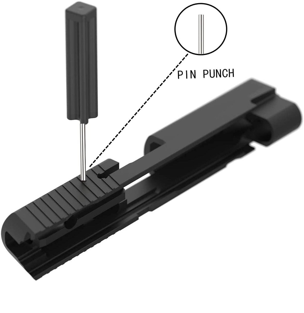 Tool Kit for Glock, Front Sight Remove Pin 6.7 x 2 x 0.6, Black