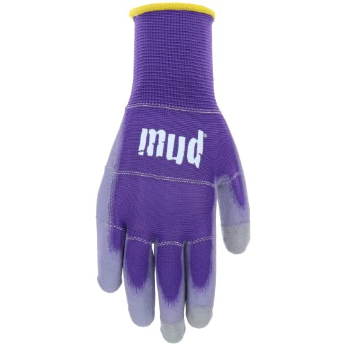 Smart Mud, 2 Pair Pack, Rasberry/Eggplant, PU Coating, Precision Grip,