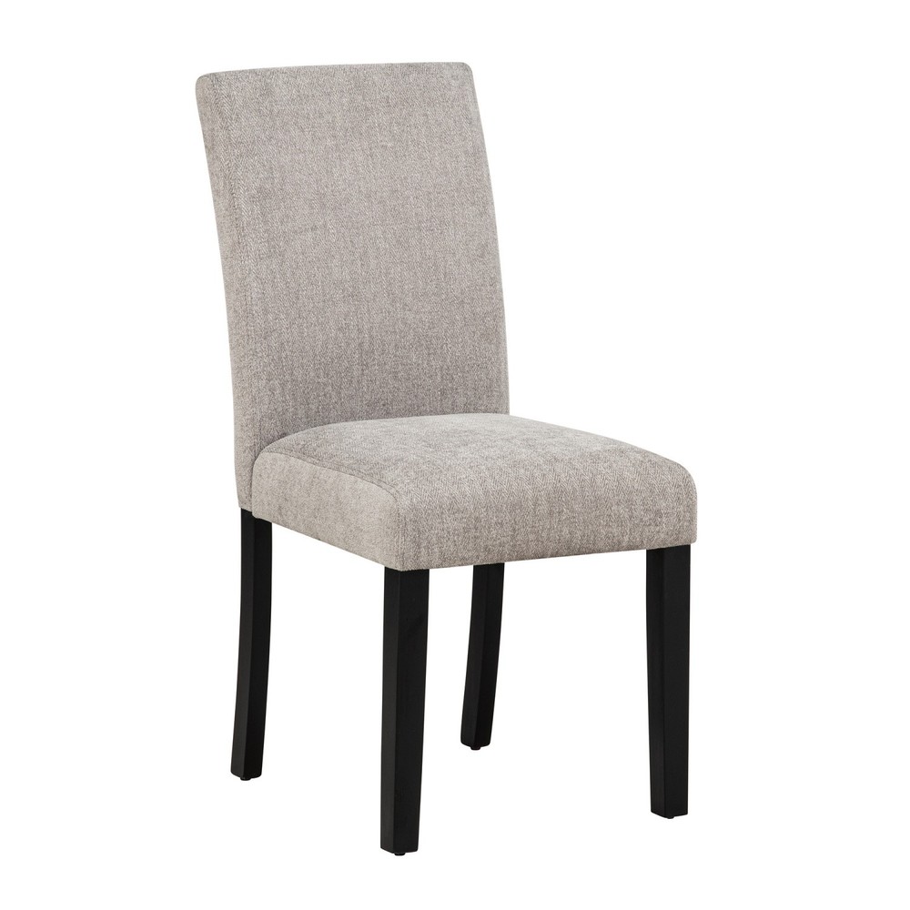 5-Piece Dining Table Set with Square Solid Wood Table and 4 Upholstered Chairs