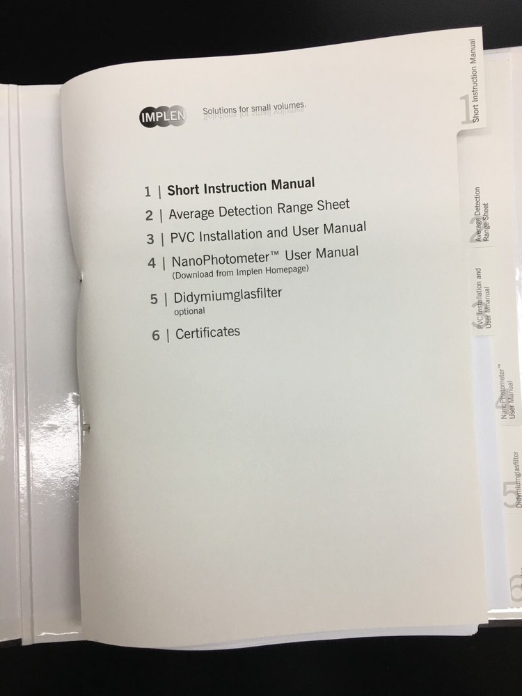 IMPLEN NanoPhotometer P-Class Manual
