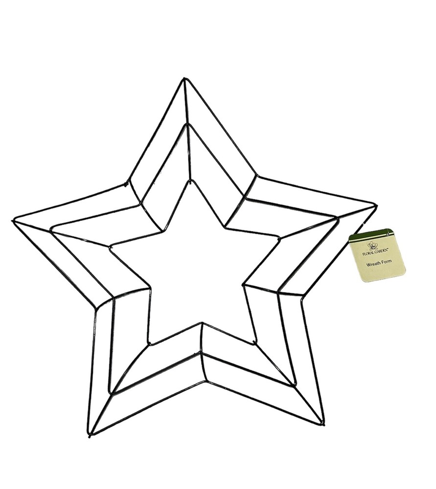 Star Wreath Forms 14" Frame Metal 3D Floral Wire Shape Craft Wreath Making