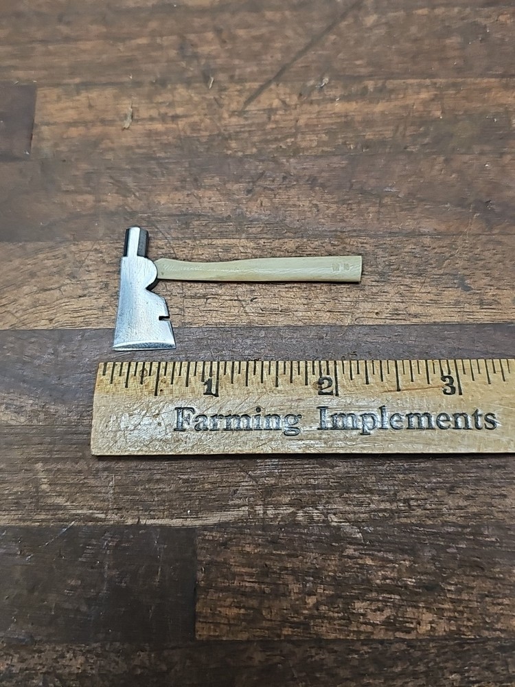 #8 - Vintage Miniature Axe w/ bone handle - Hatchet - Loose Handle