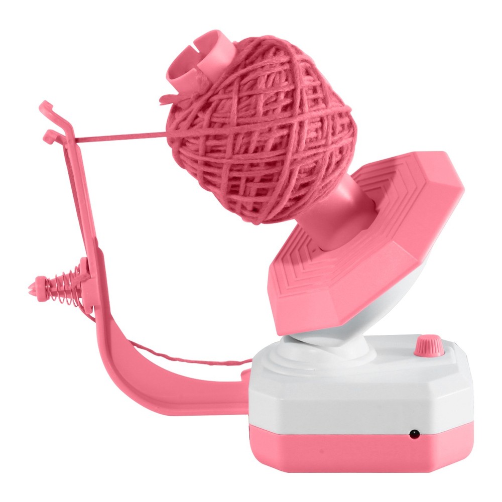 USB Automatic Bobbin Winder Yarn Thread Wool Winding Machine for Sewing (Pink)