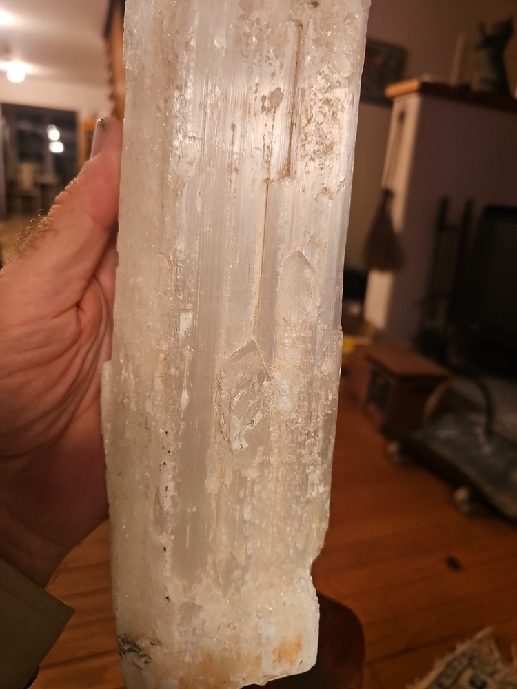 Selenite Log Stick 16" Raw