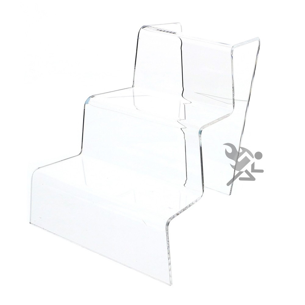 Acrylic Tapered 3-Step Stair Risers