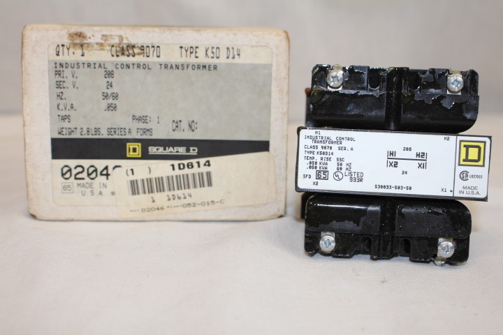 NOS NEW 3 Square D Class 9070 Industrial Control Transformers Series A Forms