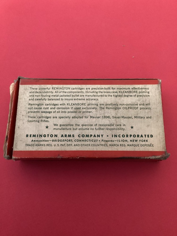 EMPTY Ammo Box REMINGTON KLEANBORE 8 M/M