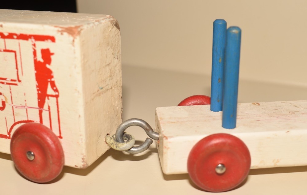 Vintage Wooden Pull Train