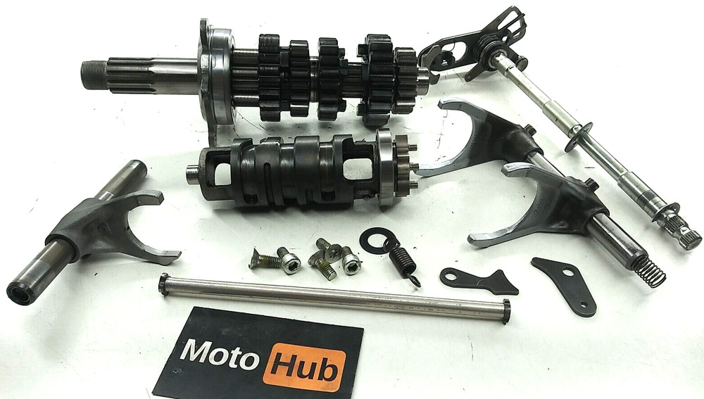 06-16 YAMAHA YZF R6 OEM ENGINE TRANSMISSION GEAR SHIFT FORK INPUT SHAFT DRUM
