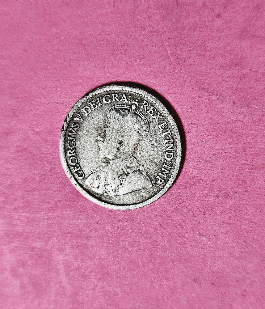 1919 Canada 5 Cents 92.5 World Silver