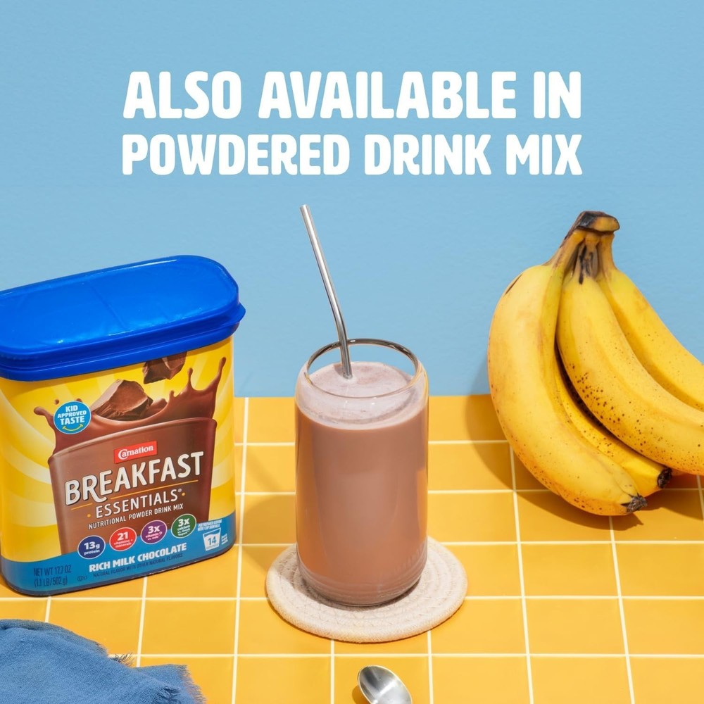 Ready-to-Drink Nutritional Breakfast Shake, Rich Milk Chocolate, 24 Pack