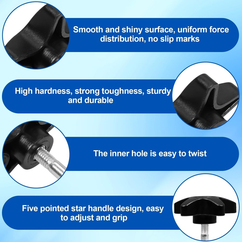 Yasdyri Rollator Walker Replacement Knobs for Wheels 2 Set Black