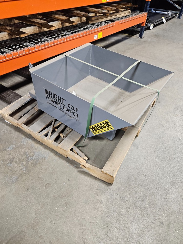 2 YD WRIGHT SELF DUMPING HOPPER-TRASH-RECYCLING HOPPER-DUMPSTER-FREE SHIPPING