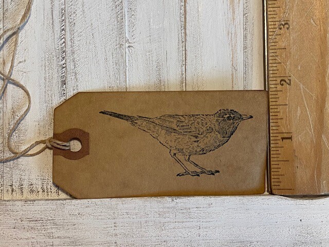 25 Medium WILDLIFE SPRING BIRD coffee stained Primitive Hang Tags gift