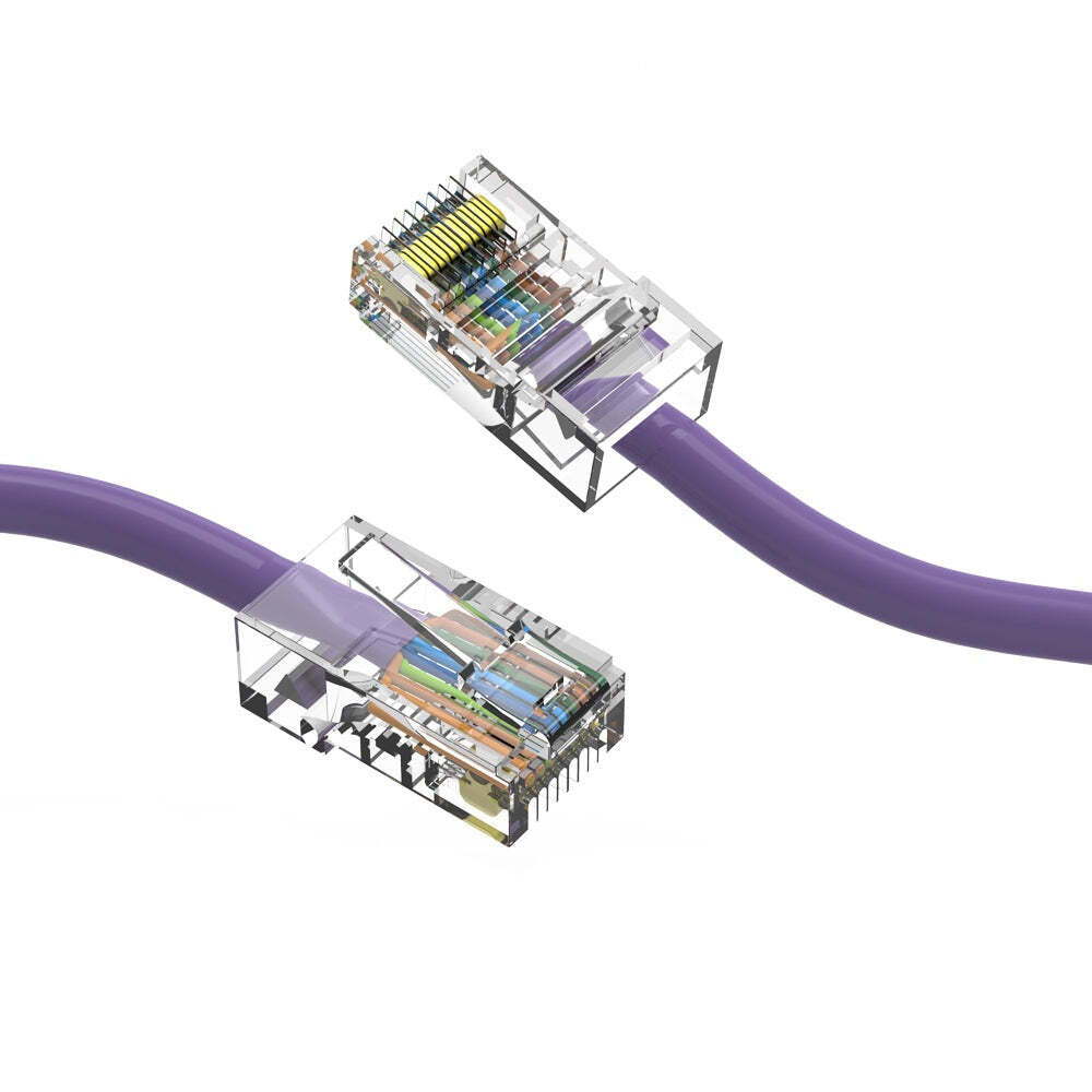 4Ft CAT6 UTP Ethernet Network Non Booted Cable Purple