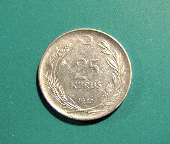 Turkey 1970 25 Kurus Coin