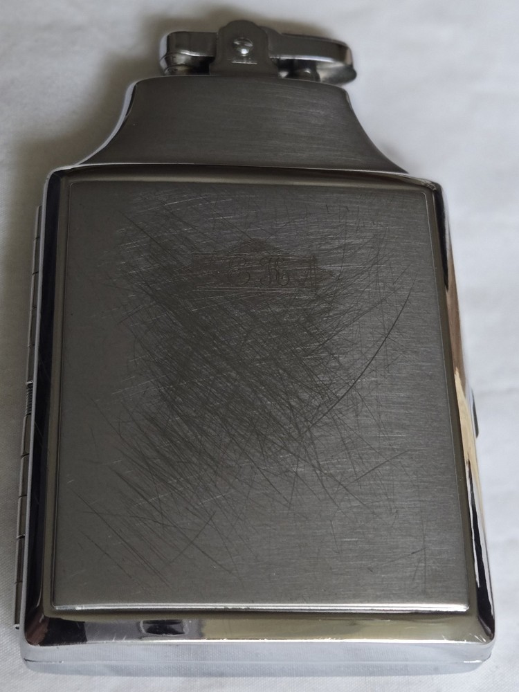 Vintage Ronson Mastercase Cigarette Holder/Lighter Silver/Chrome w/ Original Pkg
