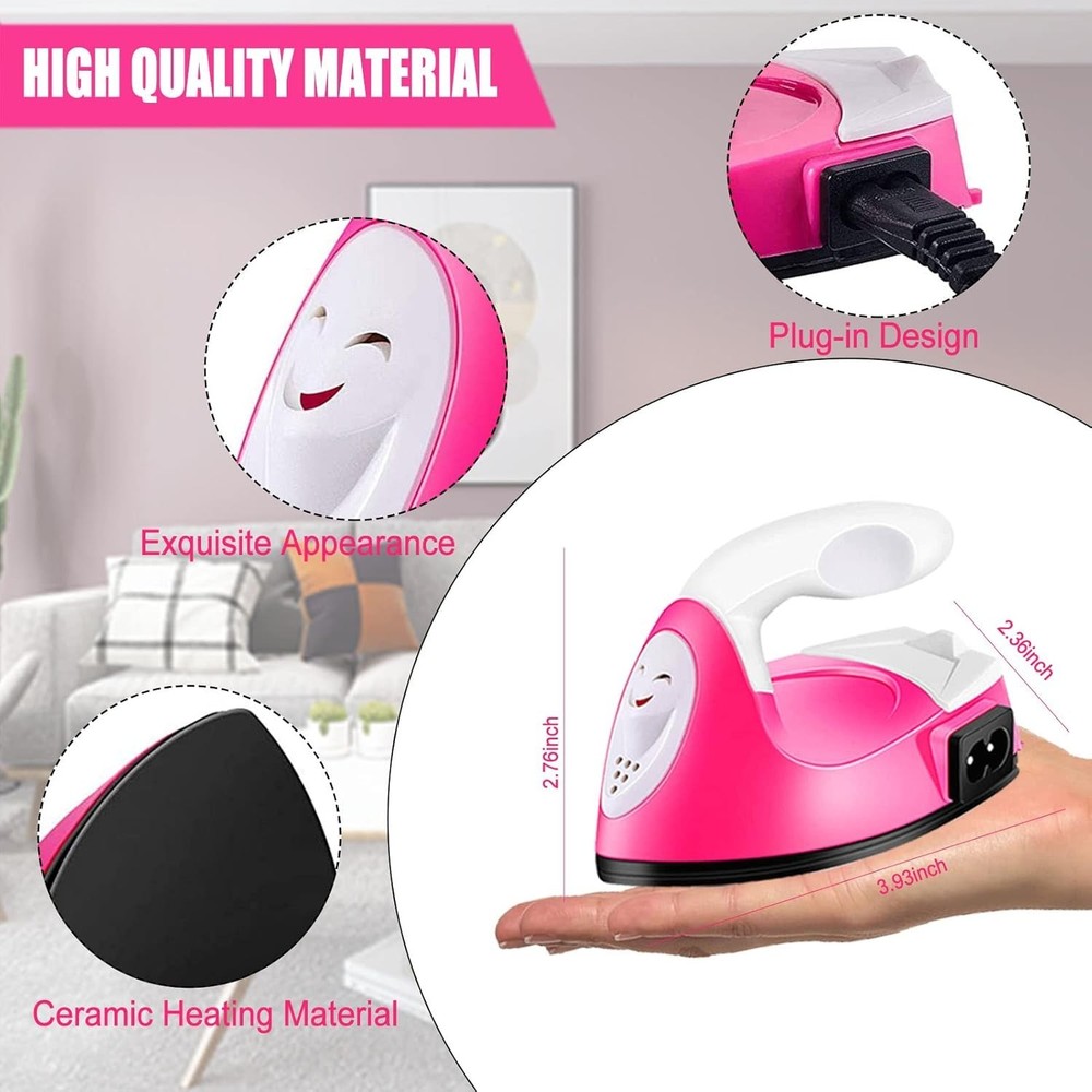 Professional Mini Heat Press Iron: Variable Temp for Smooth Ironing & Crafts