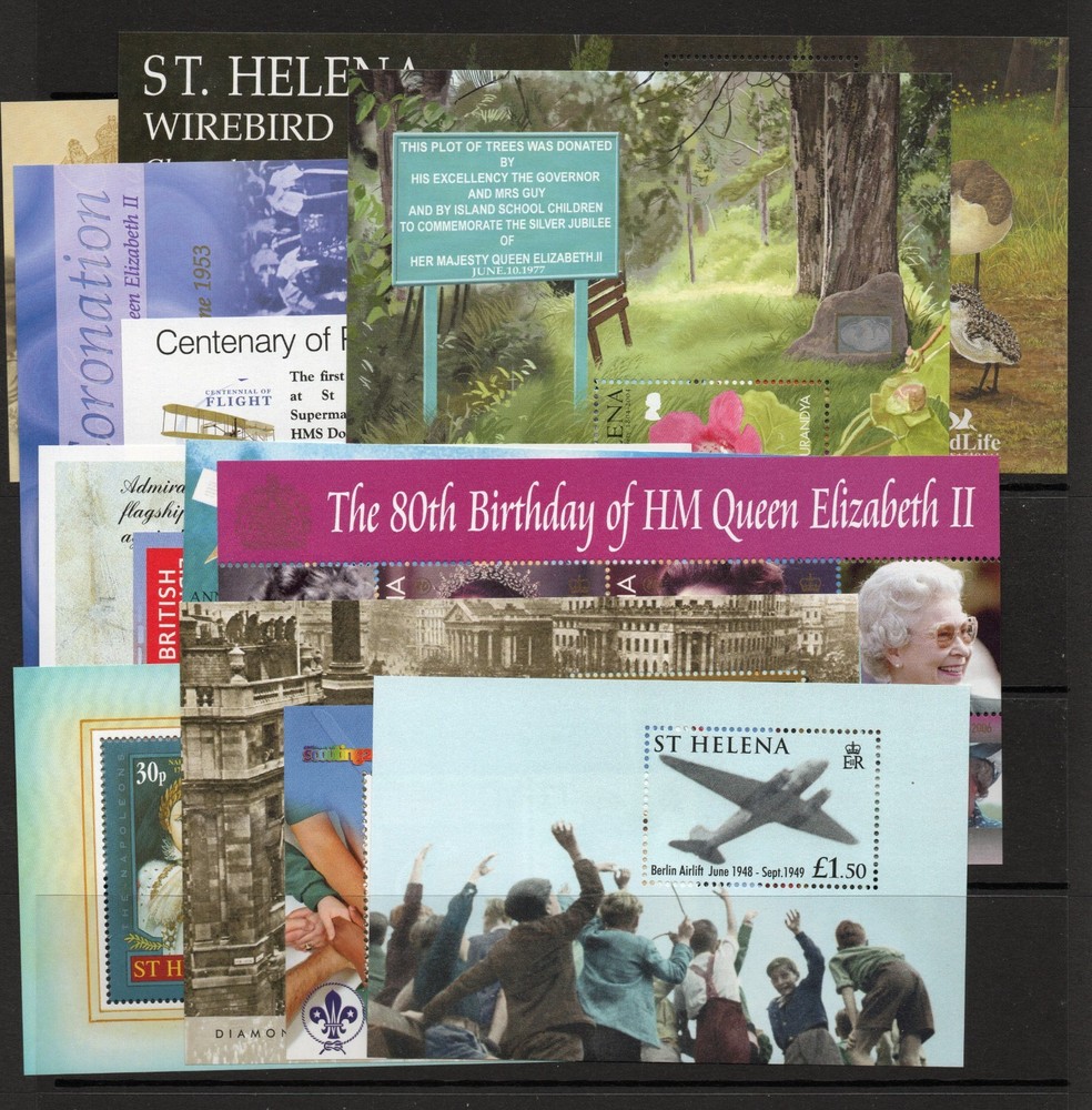 St Helena 63 Different m/sheets between 1974-2014 Mnh.