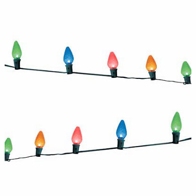 Sylvania V58301-88 Faceted Oversized LED C-Bulb Light String, Multi-Color, Green