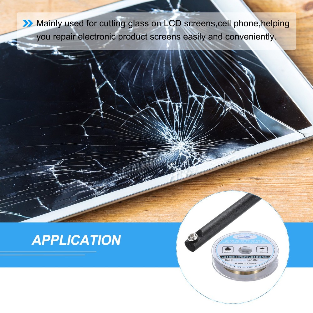 100m Molybdenum Screen Cutting Wire Line Handle LCD Separate 0.025mm