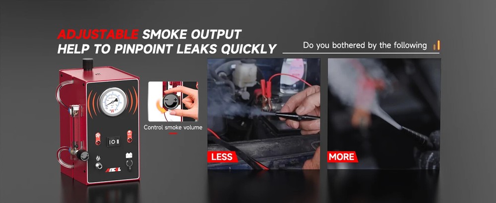 Auto Smoke Leak Detector Evap Pipe Smoke Generator Pipe Leakage Analyzer Tester