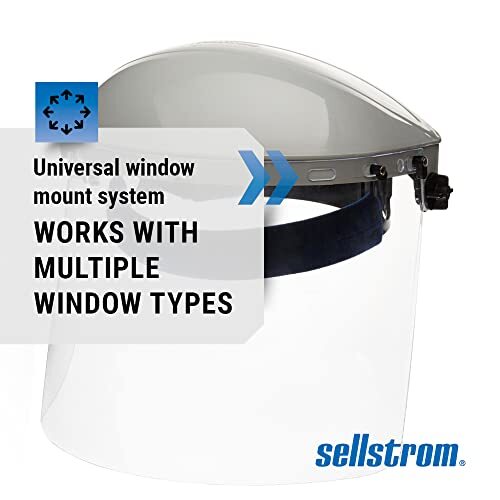 Sellstrom S30120 Advantage Series Face Shield Clear Window with Standard Binding