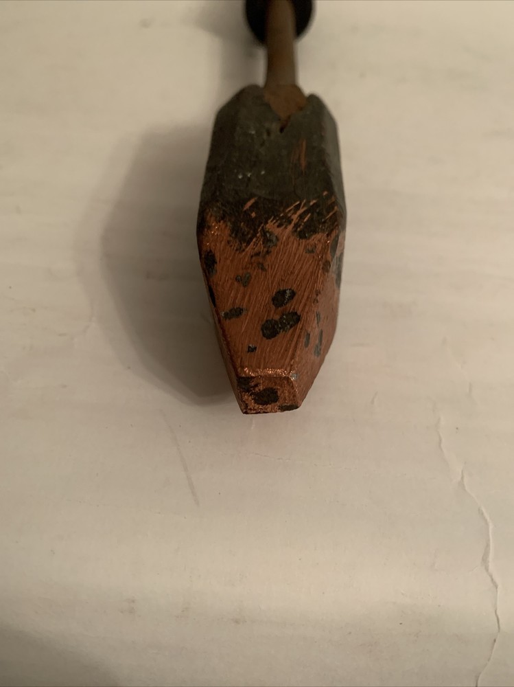 Vintage Soldering Iron Copper Head Wood Handle