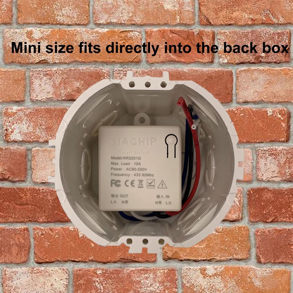 AC 90V~250V 10A 433mhz Receiver Module Wireless Light Switch Anti-interference