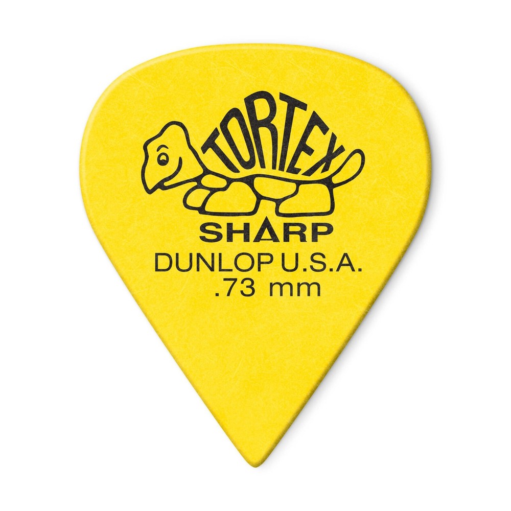 Dunlop Guitar Picks Tortex Sharp .73mm 412P.73 Yellow