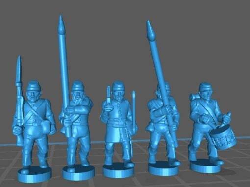 ACW Command , shell jacket with kepi - 15mm Minis